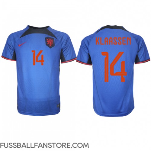 Niederlande Davy Klaassen #14 Replik Auswärtstrikot WM 2022 Kurzarm